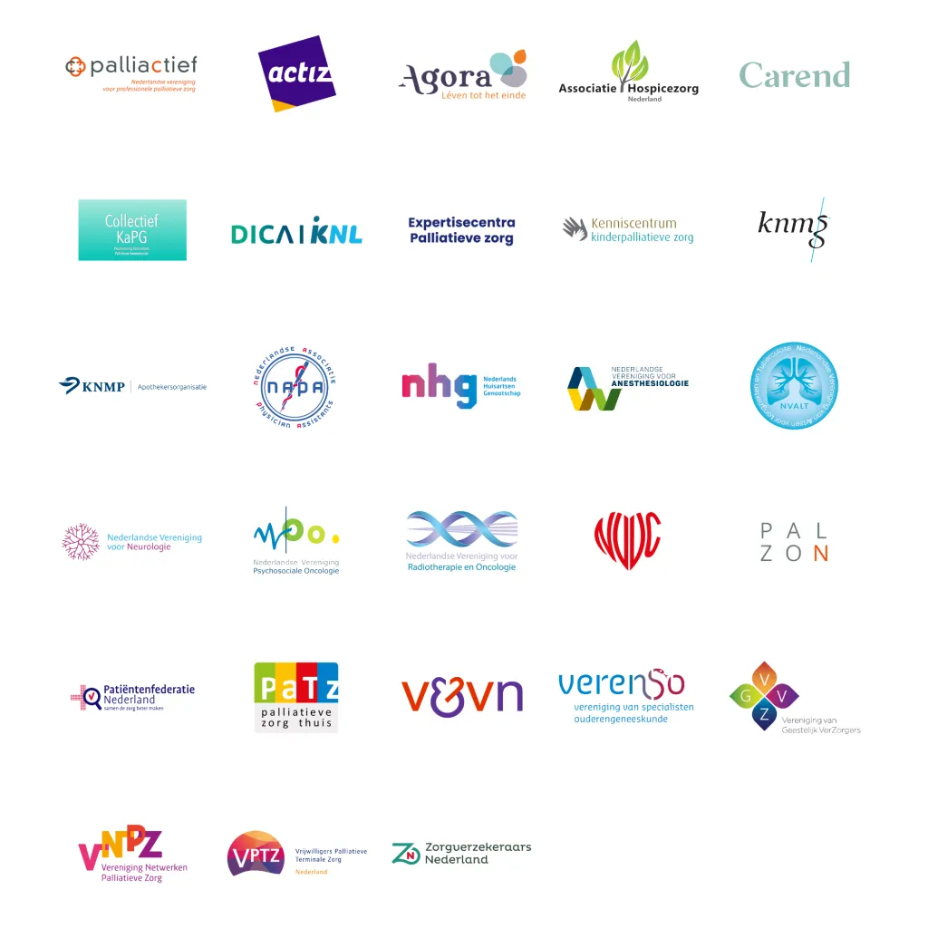 Logo's van partijen die het kwaliteitskader hebben geautoriseerd